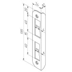 NEMEF Hoeksluitplaat voor 1264, 1266, 1269 HP1266/12 Verzinkt Din LS