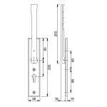 HOPPE London Hefschuifdeurbeslag Binnen HS-575KH/2214 PC69 F1 - Afbeelding 2