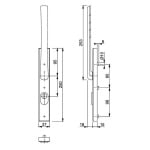 HOPPE London Hefschuifdeurbeslag Kerntrekbeveiliging Buiten HS-575KH/2280ZA PC69 F1 SKG*** - Afbeelding 2