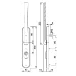 HOPPE Tokyo Hefschuifdeurbeslag Kerntrekbeveiliging Buiten HS-575KH/3236ZA PC69 F1 SKG*** - Afbeelding 2