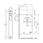 NEMEF 1200 Serie Binnendeurslot Loopslot DM50 1255/17 RVS LS/RS (incl. Sluitplaat) - Afbeelding 2