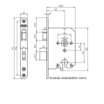NEMEF Veiligheidsslot 1279/17 Afgerond PC55 DM50 RVS Din LR/RS SKG* (Excl. Sluitplaat) - Afbeelding 2