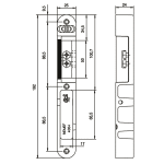 NEMEF Veiligheidssluitkom Verstelbaar voor Veiligheidssloten 4119, 4139 VS4004 Verzinkt Din LS/RS - Afbeelding 2