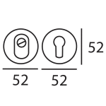 MARIANI Veiligheidsrozetten met Kerntrekbeveiliging Nika ?52mm RVS SKG*** - Afbeelding 2