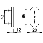 HOPPE Afdekrozet voor Draaikiep Raamgreep U26SV F1 - Afbeelding 2
