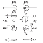 AXA Veiligheidsbeslag Plus Rozet Kerntrek Kr/Kr Blok F8/Zwart SKG*** - Afbeelding 2