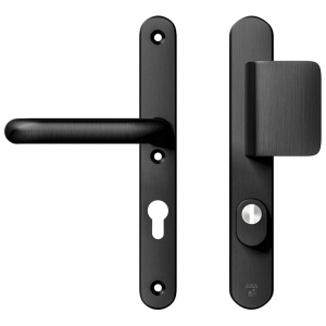 AXA Smaldeurbeslag Oval Plus Kerntrekbeveiliging Duwer/Kr PC72 F8/Zwart SKG***