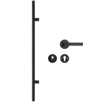 AXA Voordeurbeslagset Montreal 900mm Kerntrekbeveiliging DD:38-40 Zwart SKG***