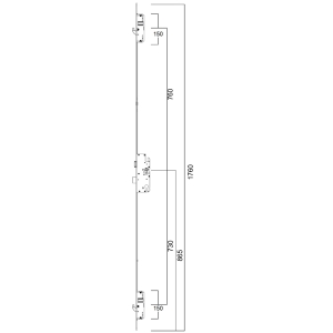 KFV Meerpuntssluiting Cilinderbediend BS2500-F24-K268 Maatvoering
